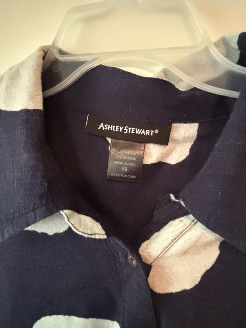 Ashley Stewart Navy Blue and White Polka Dot Midi Shirt Dress - Picture 5 of 5
